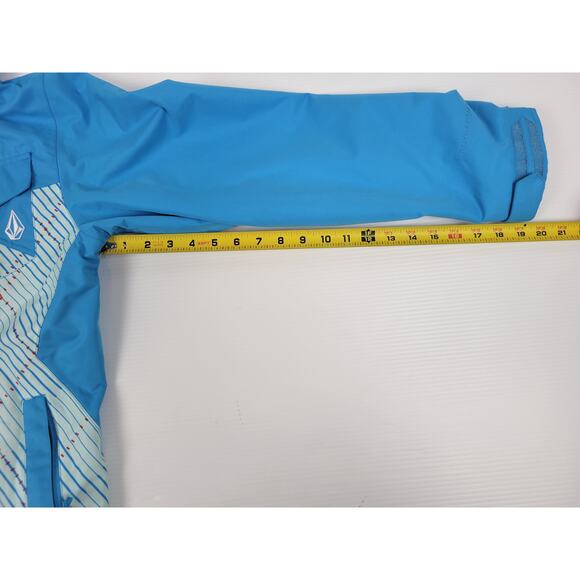 Volcom‎ Womens Medium Thermonite Creston Snowboard Ski Jacket Blue Vented Hooded - Picture 15 of 16
